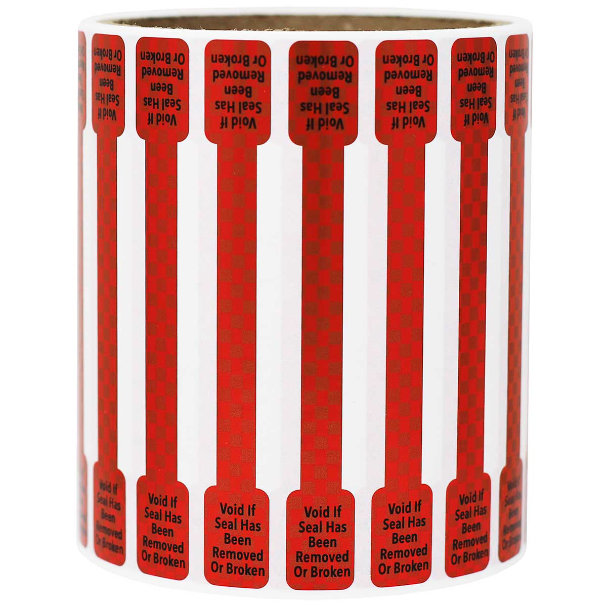 Metallic Red Void if Seal has been Broken Labels 0.5 x 4"