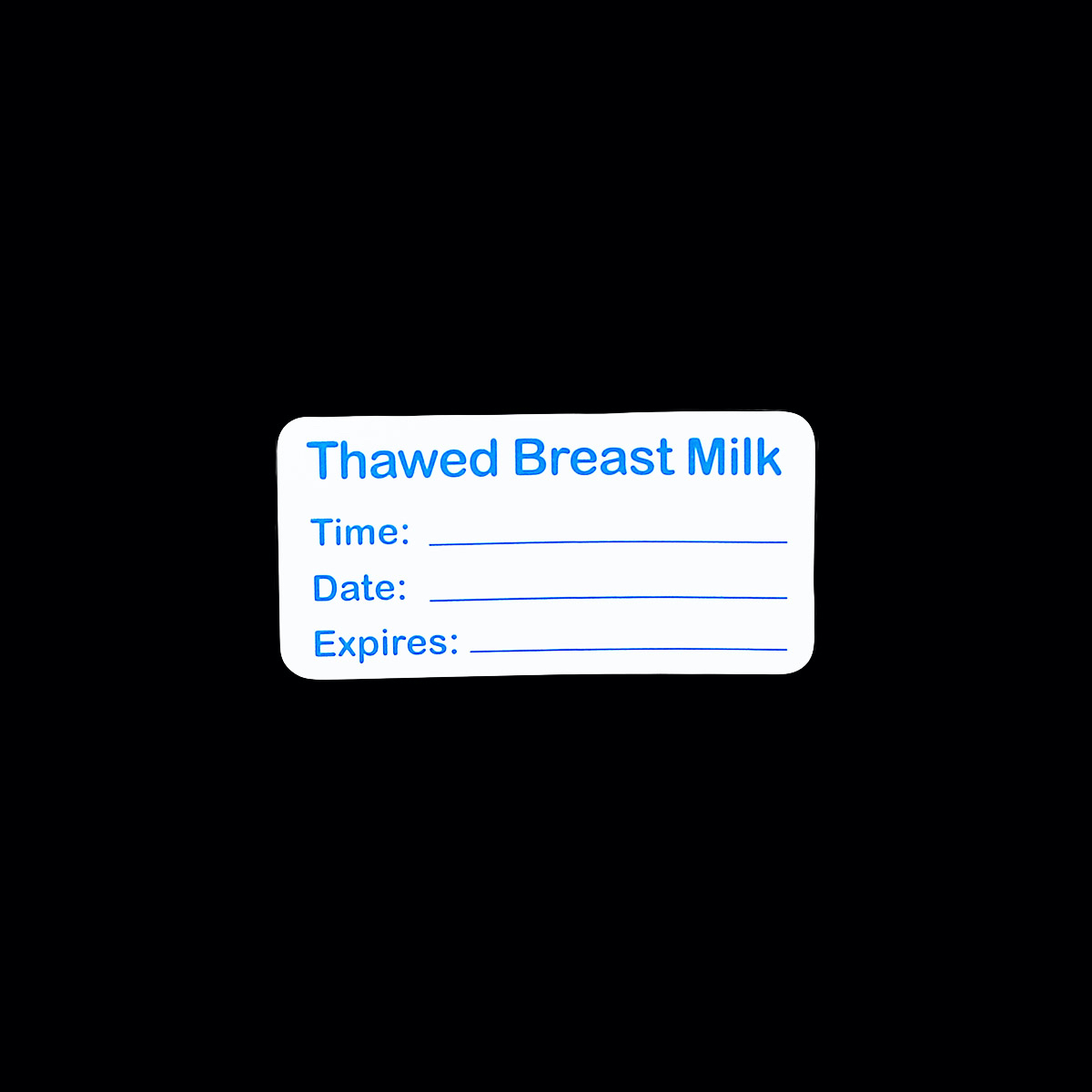 Removable Thawed Breast Milk Labels 1 x 2"