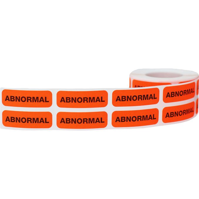 Abnormal Healthcare Labels | 0.5 x 1.5