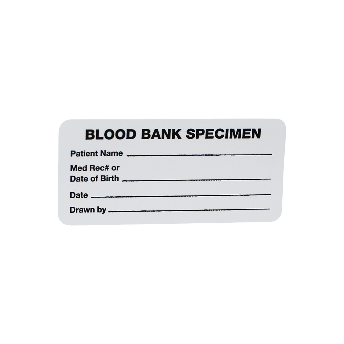 Blood Bank Specimen Info Labels