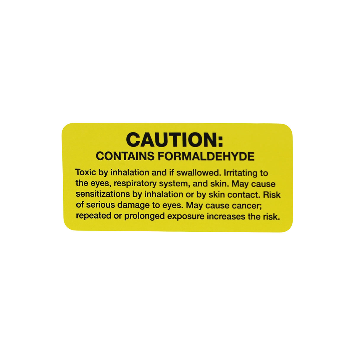 Caution Contains Formaldehyde Warning Labels