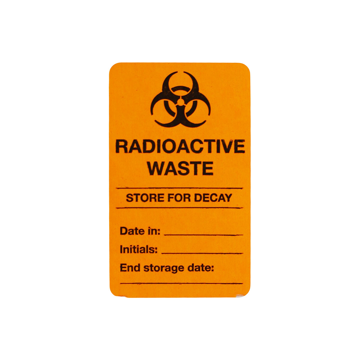 Radioactive Waste Store For Decay Diagnostic Labels