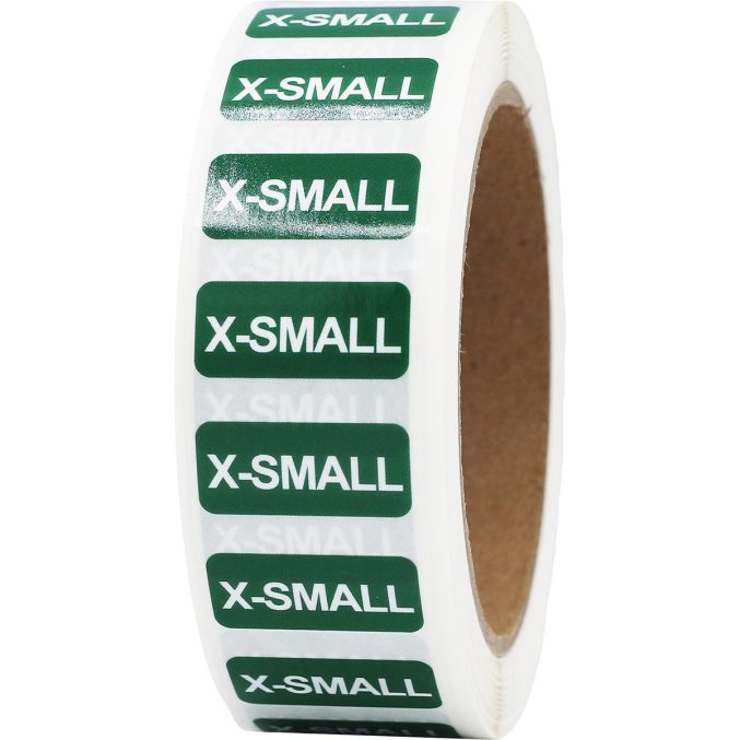 Sam's Club Style Color Size Strip Labels for Shirts | 1.25 x 8