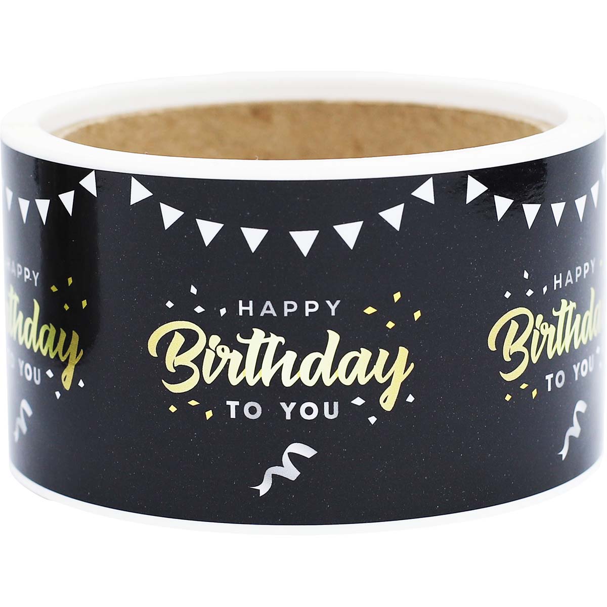 Happy Birthday To You Black and Gold Water Bottle Labels - In  StockLabels.com