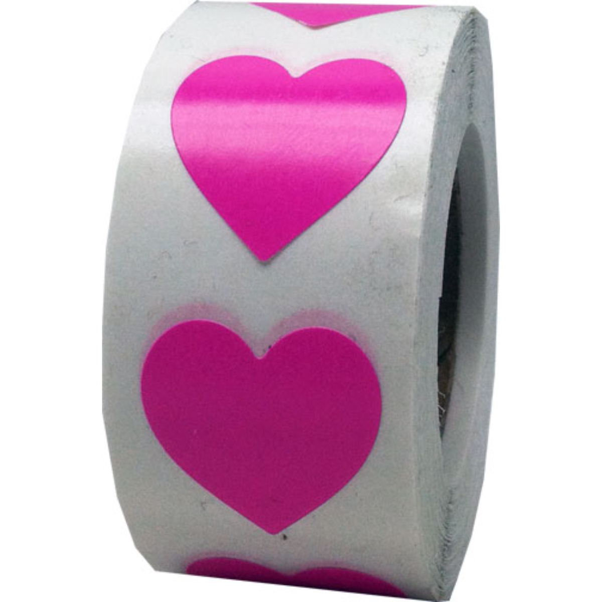 Hot Pink Heart Stickers 3/4 Inch