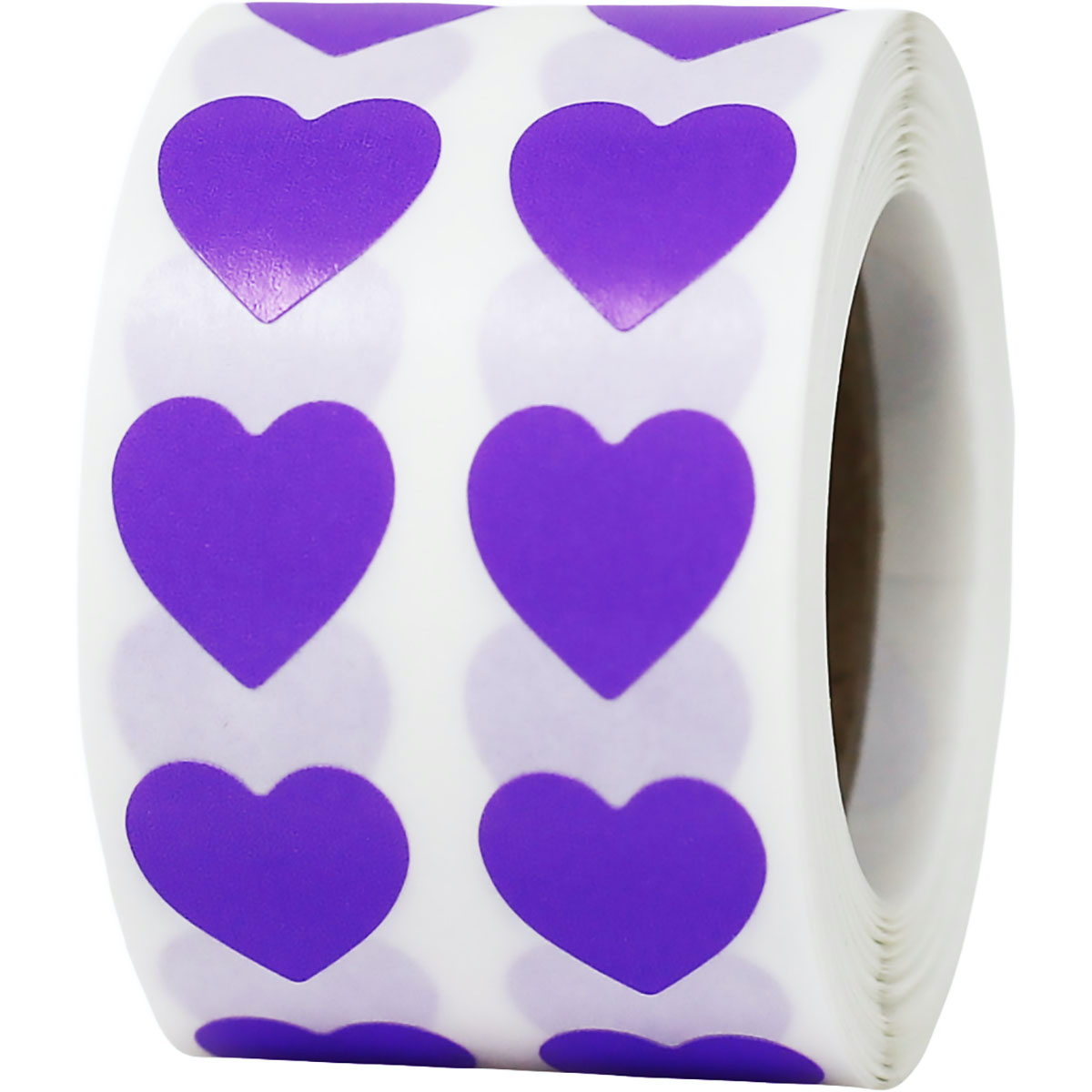 Small Purple Heart Stickers 1/2 Wide