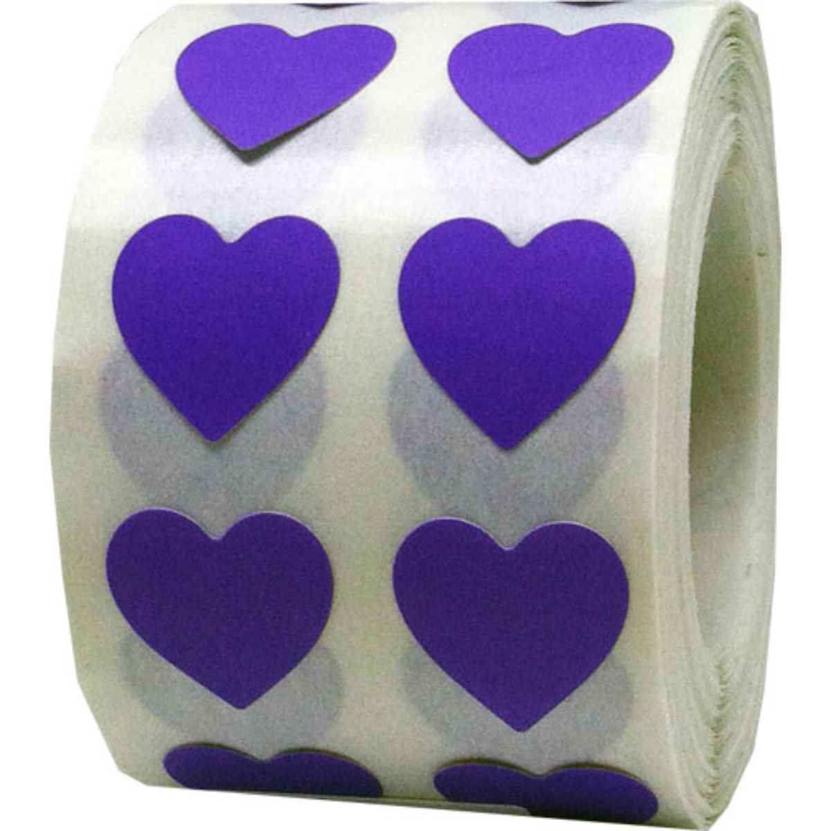 Heart Stickers 1/2 inch Label Rolls 13mm 1250 / Purple