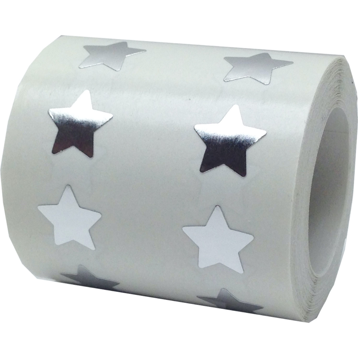 Silver Star Stickers, Metallic, x 140, 20mm
