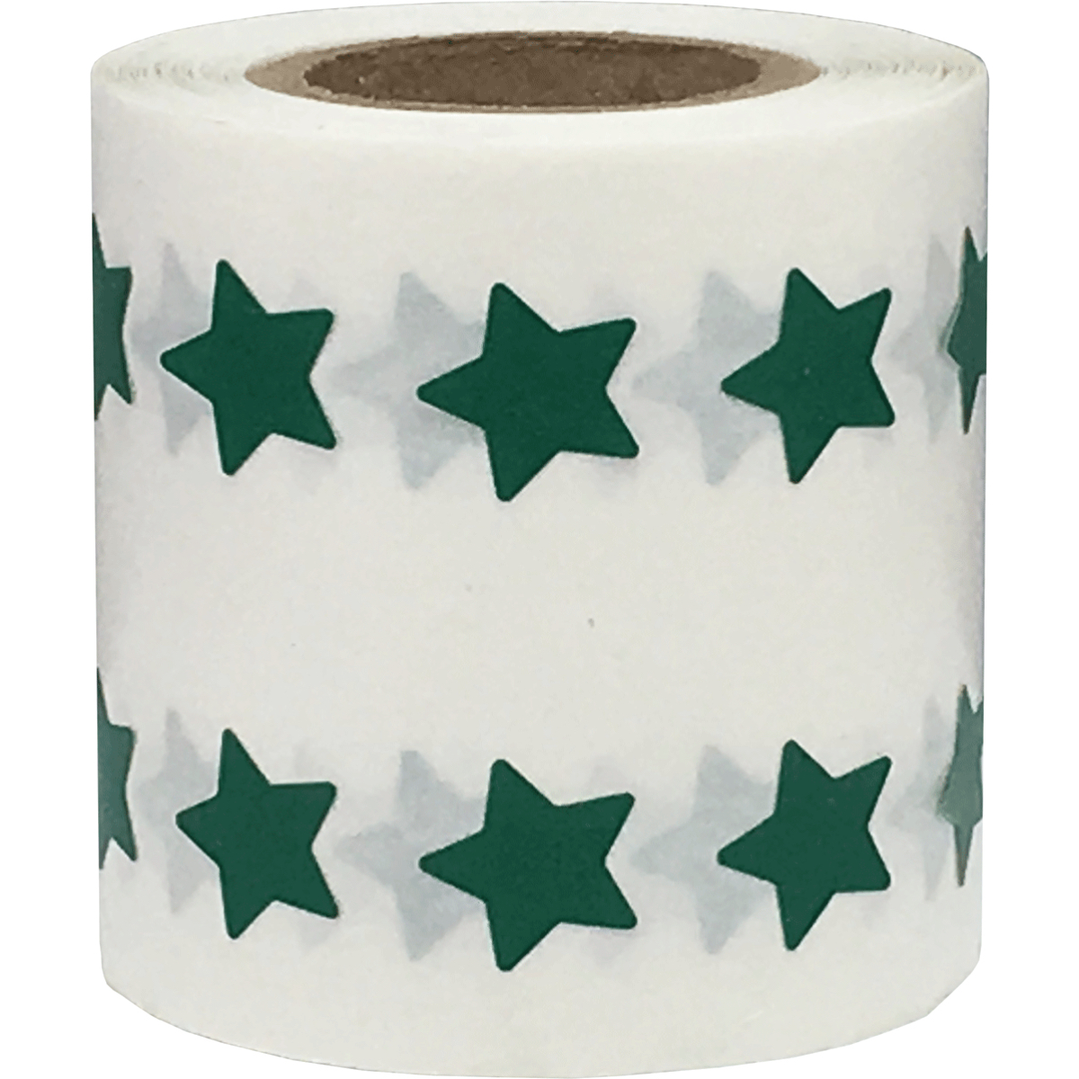 Small Green Star Stickers, 1/2 Star Shape