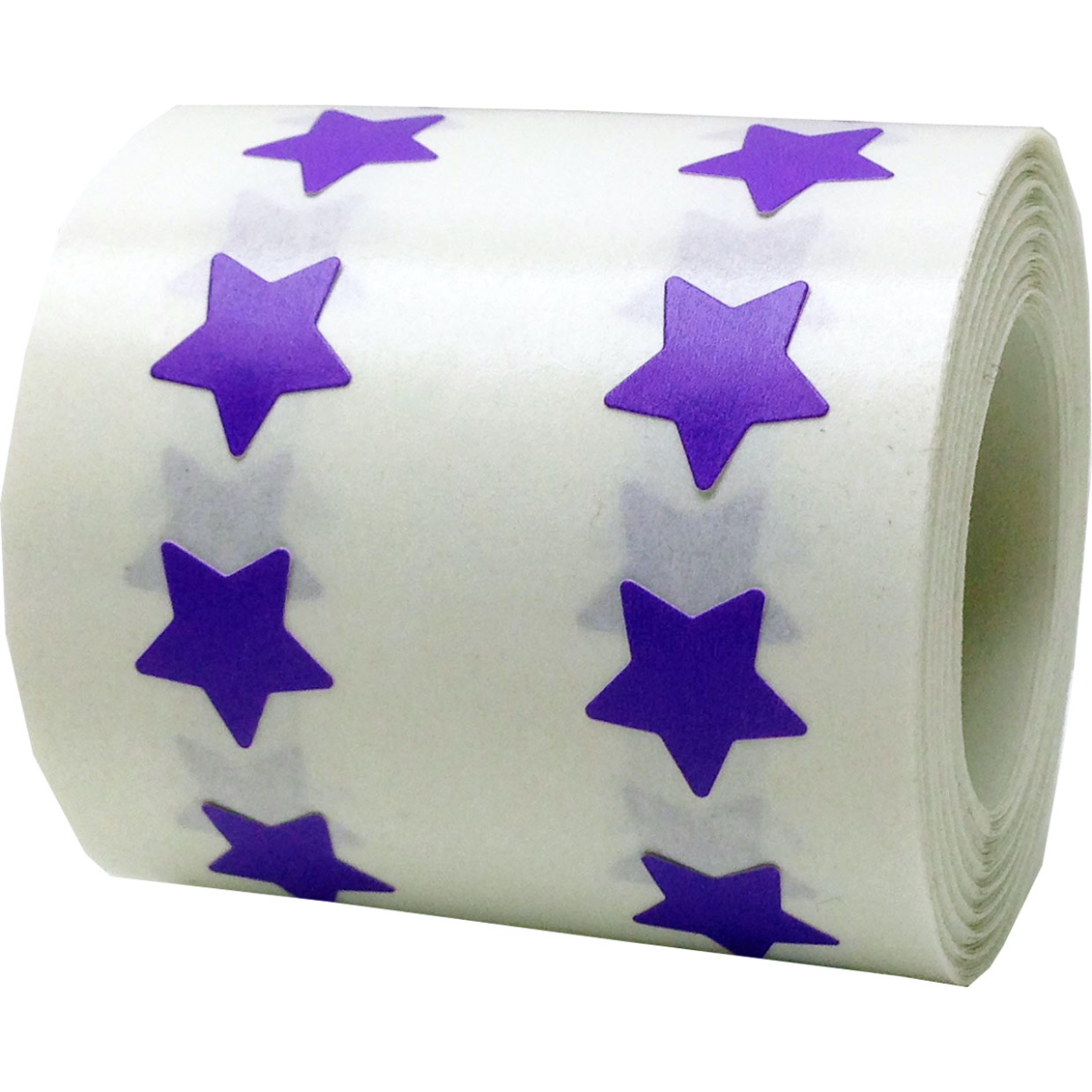 Small Lilac Star Stickers, 1/2 Star Shape