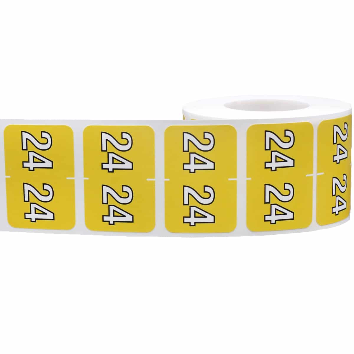 1 - 5 Numbered 1/2 Round Labels - InStock Labels