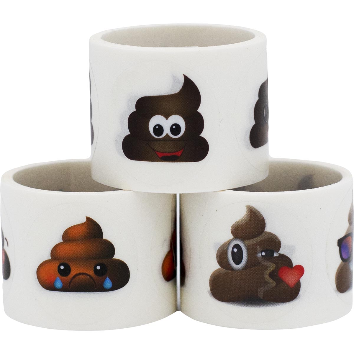 Small Poo Emoji Bulk Pack Qty 50 of each Roll