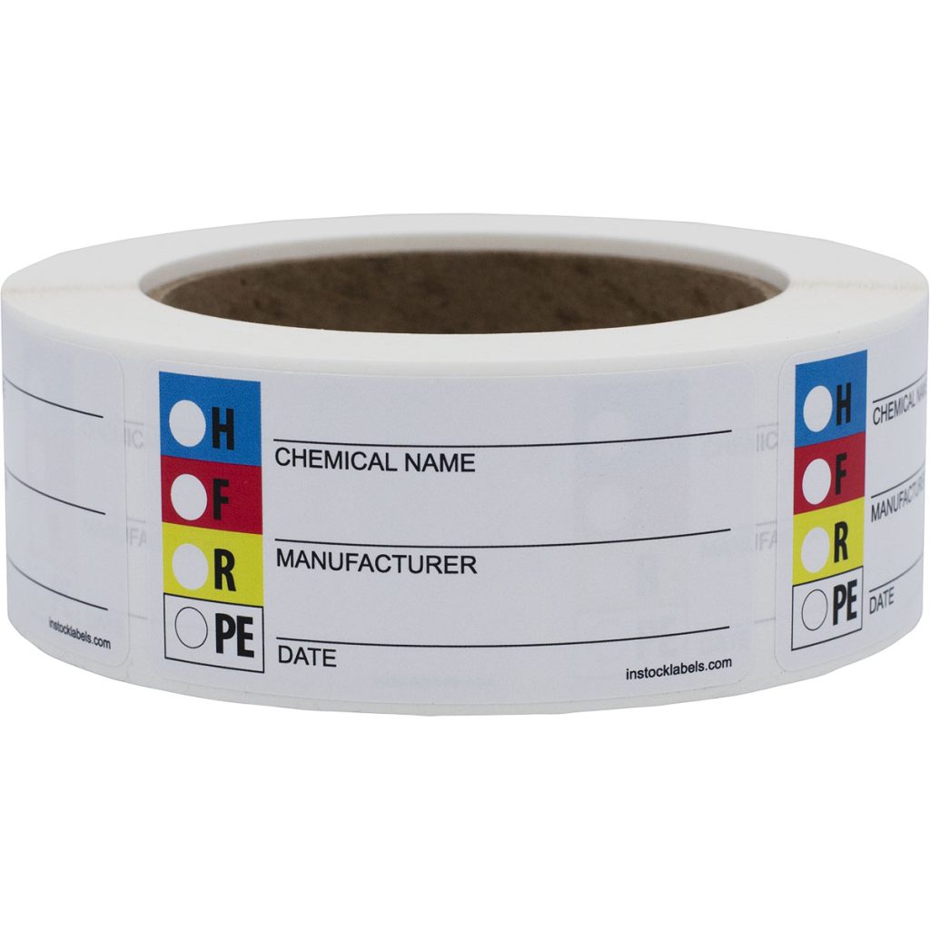 HMIS Chemical Label - Writable - InStockLabels.com