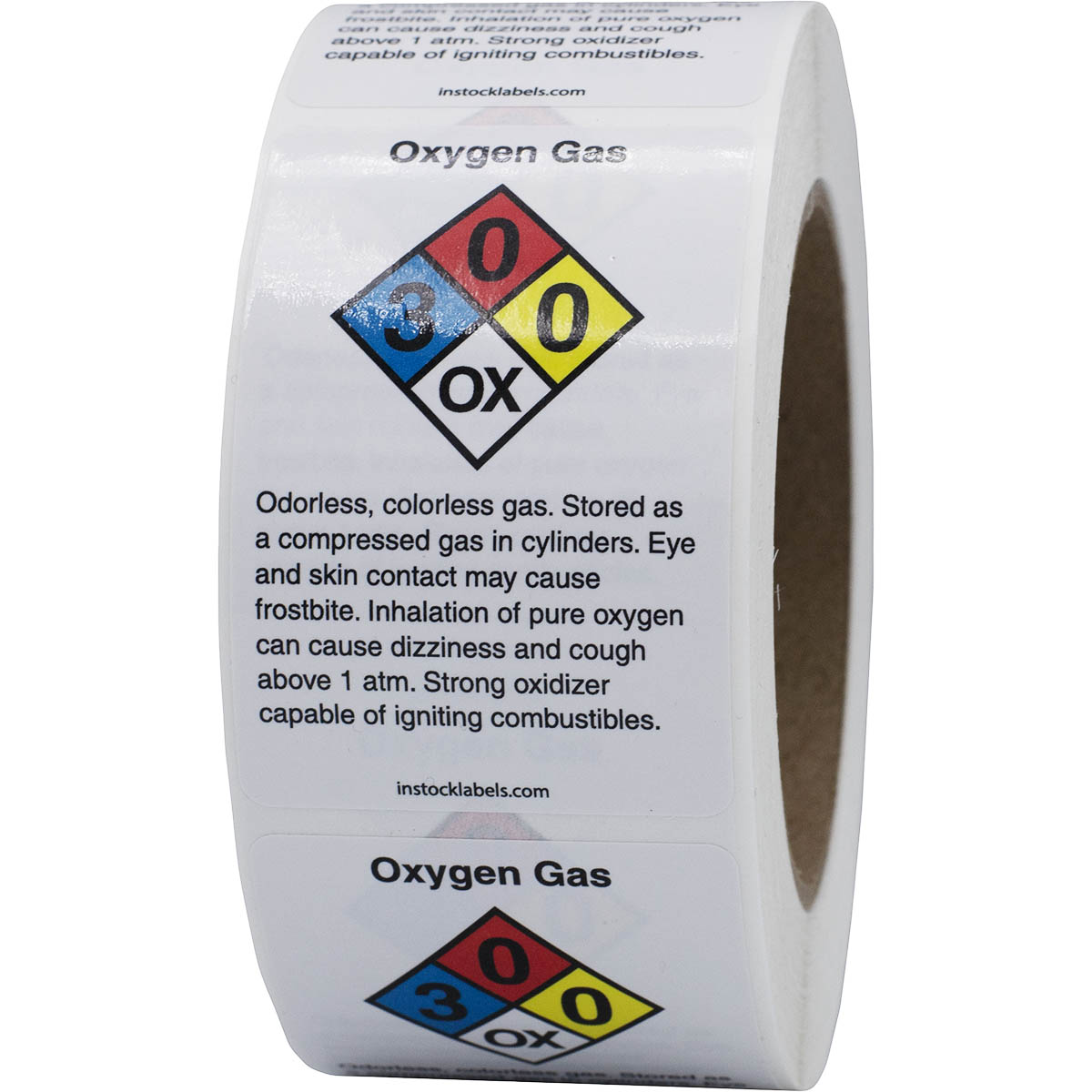 Oxygen Gas Chemical NFPA Warning Labels - InStockLabels.com