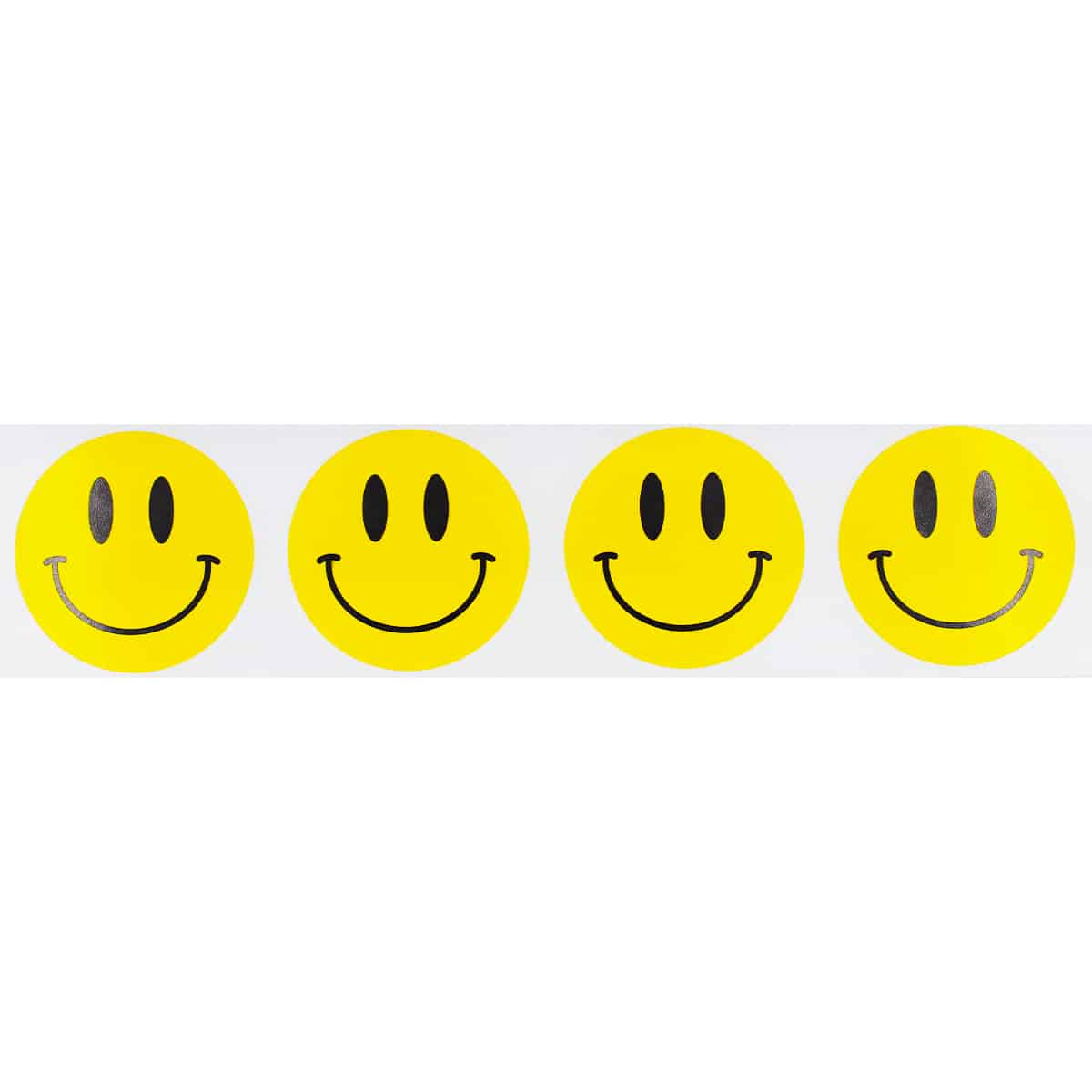 1 Yellow Smiley Face Stickers - Qty 50