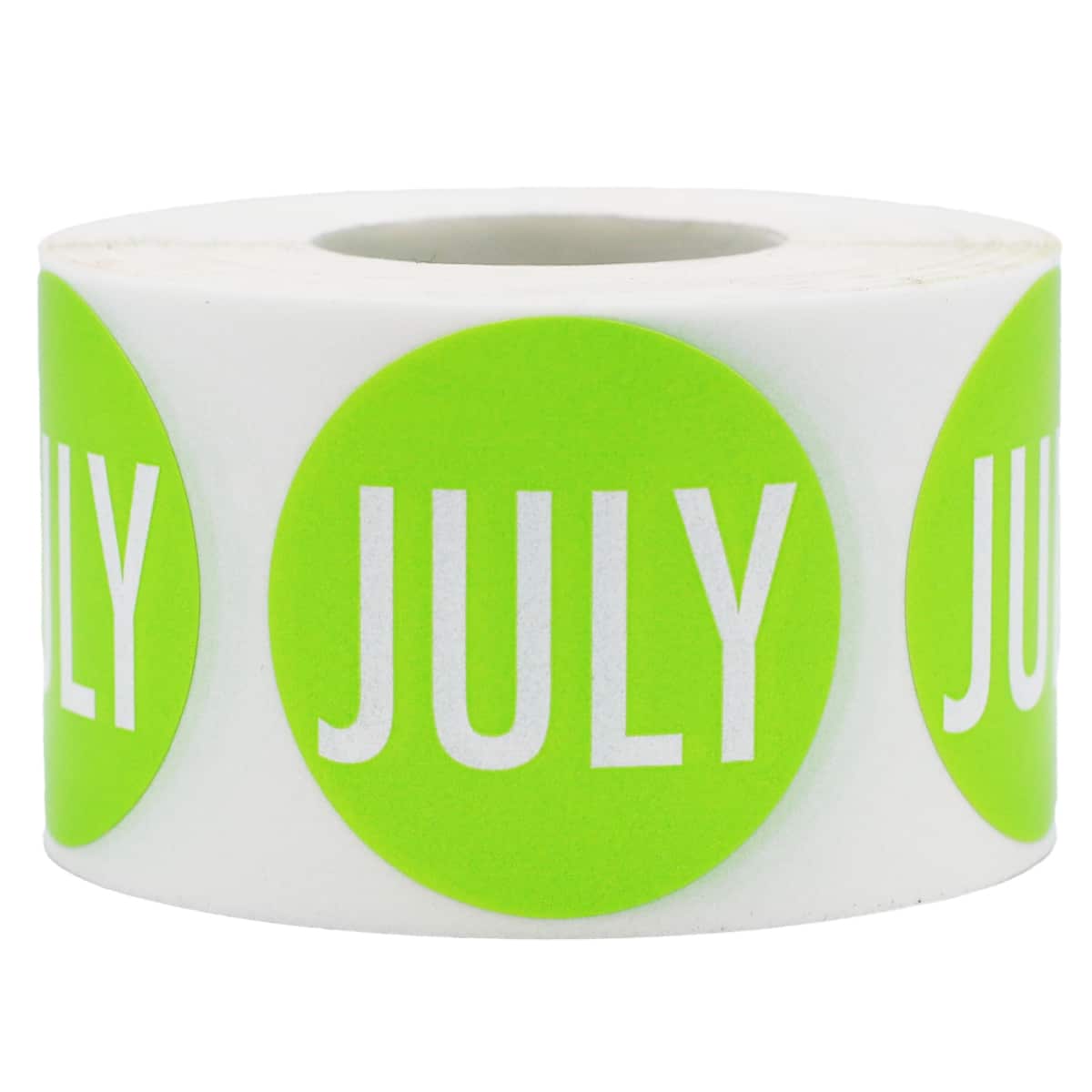 July Color Coding Month Stickers 1.5" Round