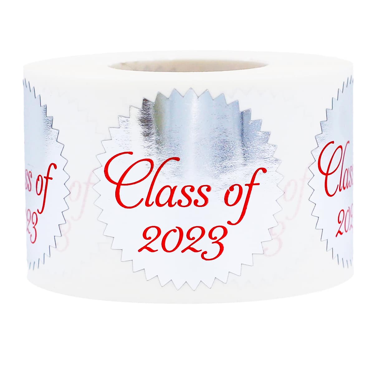 Silver Class of 2023 Labels Seals | 1.5" Inch