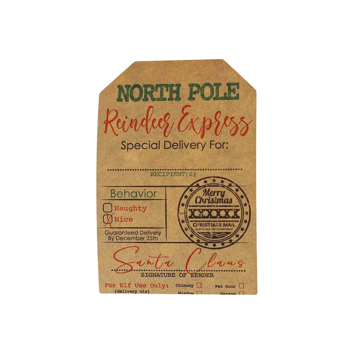 Rustic Kraft Special Delivery From The North Pole Wrapping Paper
