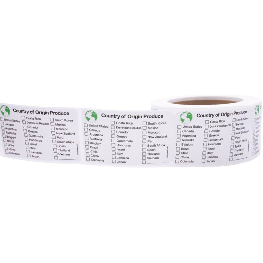 Country of Origin Produce Labels | InStockLabels.com