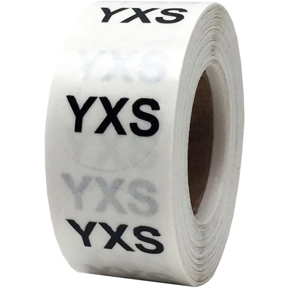 Ultra Clear Youth Round Shirt Size Stickers