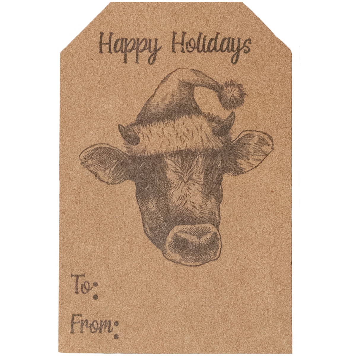 QTY 100 Christmas Farm Animals Adhesive Gift Tags