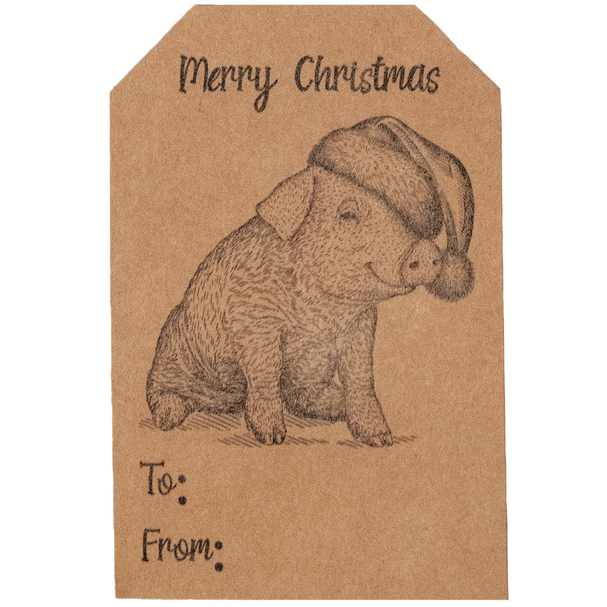QTY 100 Christmas Farm Animals Adhesive Gift Tags