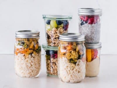 Organized food jars