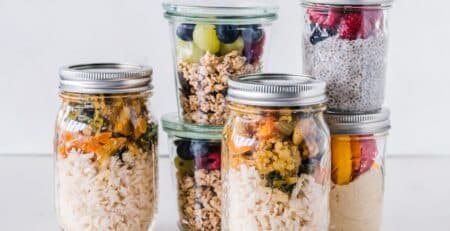 Organized food jars