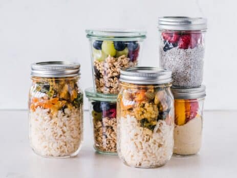 Organized food jars