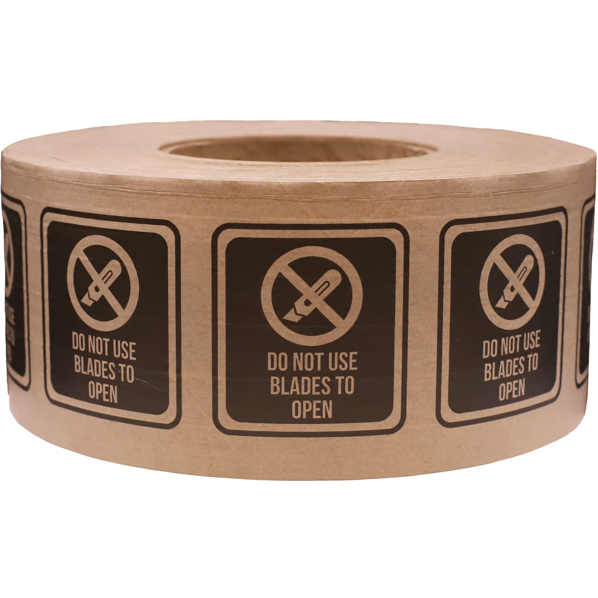 Fragile Warning Kraft Reinforced Water-Activated Tape | 3" Wide