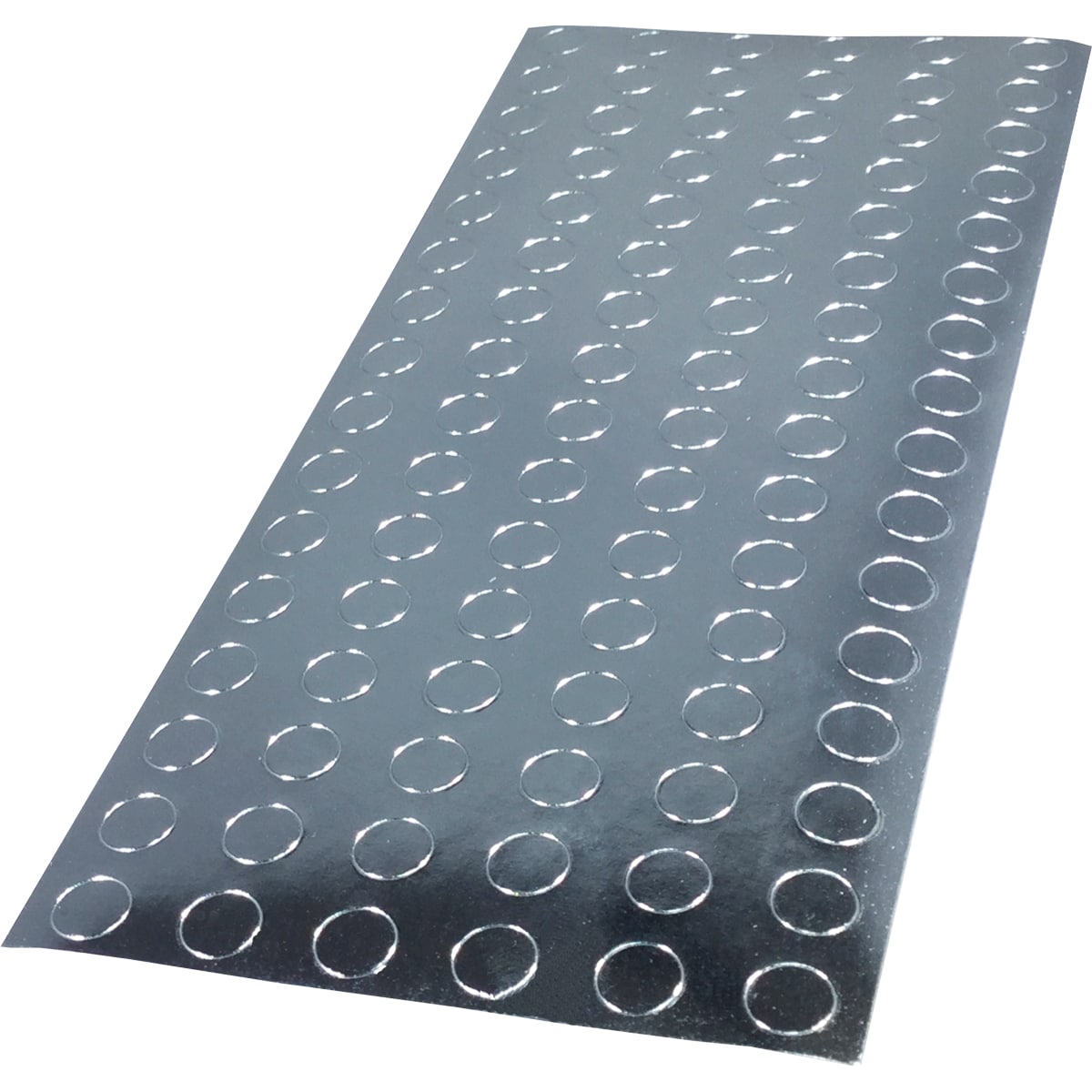 Tiny Metallic Silver Color Dot Stickers 1/4" Round