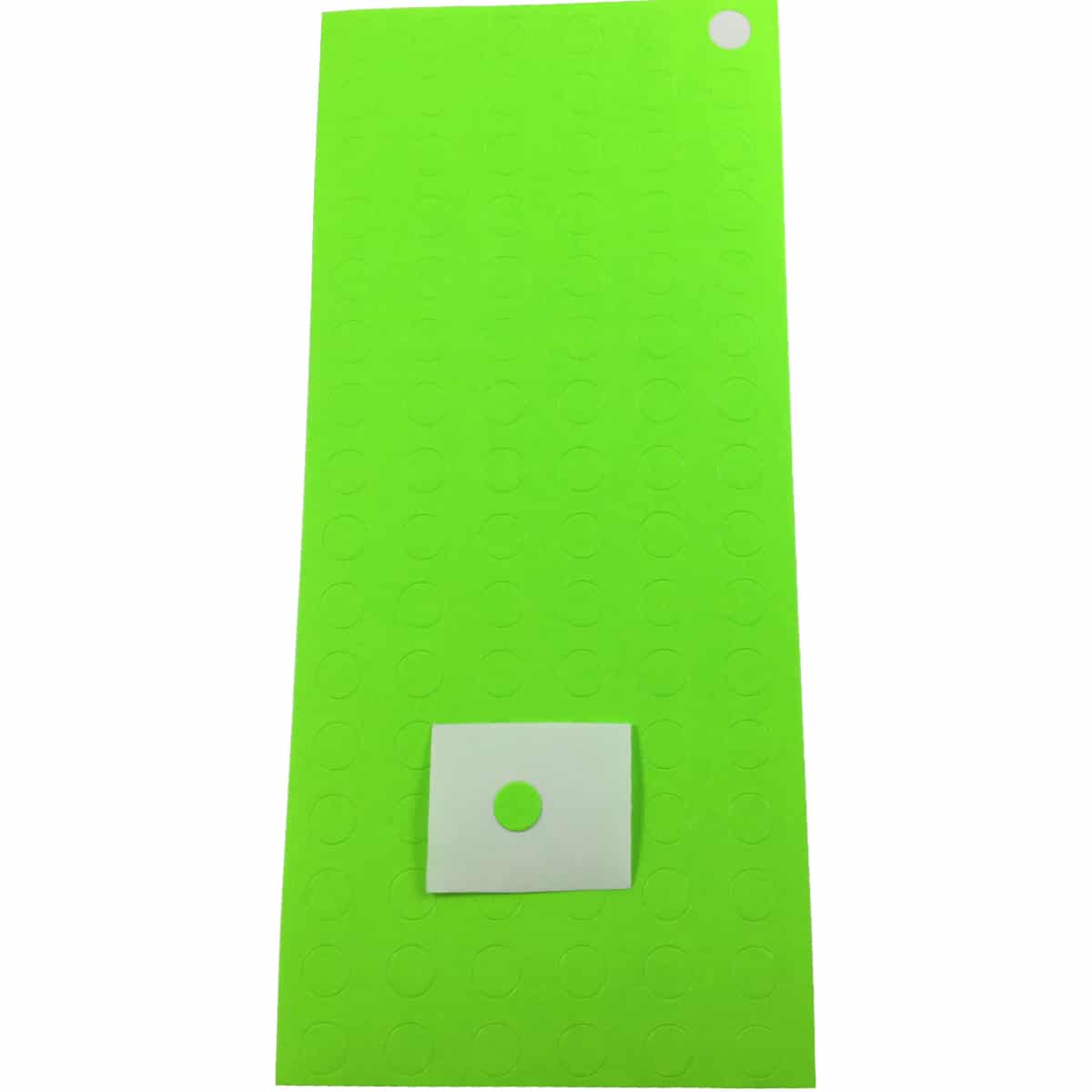 Tiny Fluorescent Green Color Dot Stickers 1/4" Round