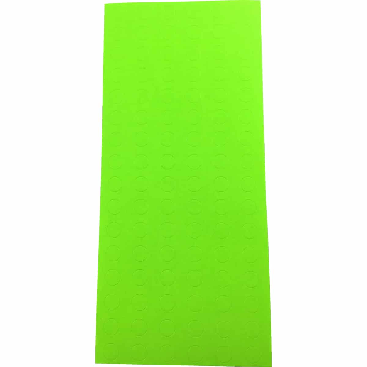 Tiny Fluorescent Green Color Dot Stickers 1/4" Round