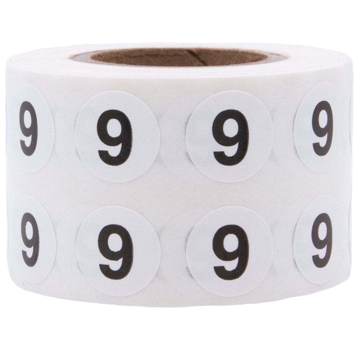 Small Number 9 Stickers 1/2" Round