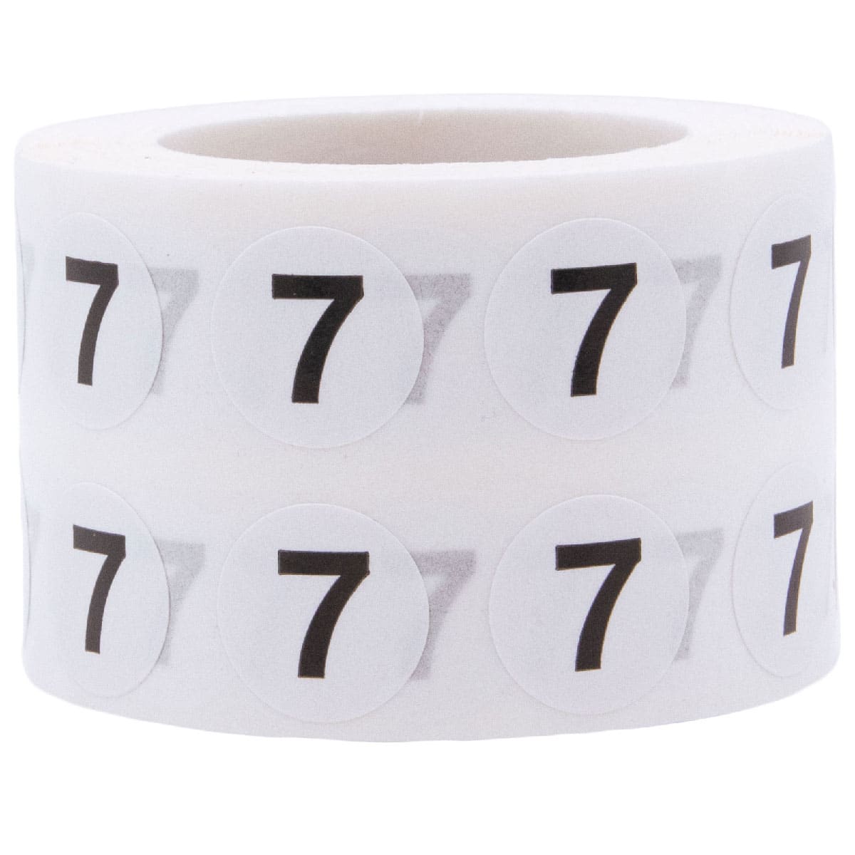 Small Number 7 Stickers 1/2" Round