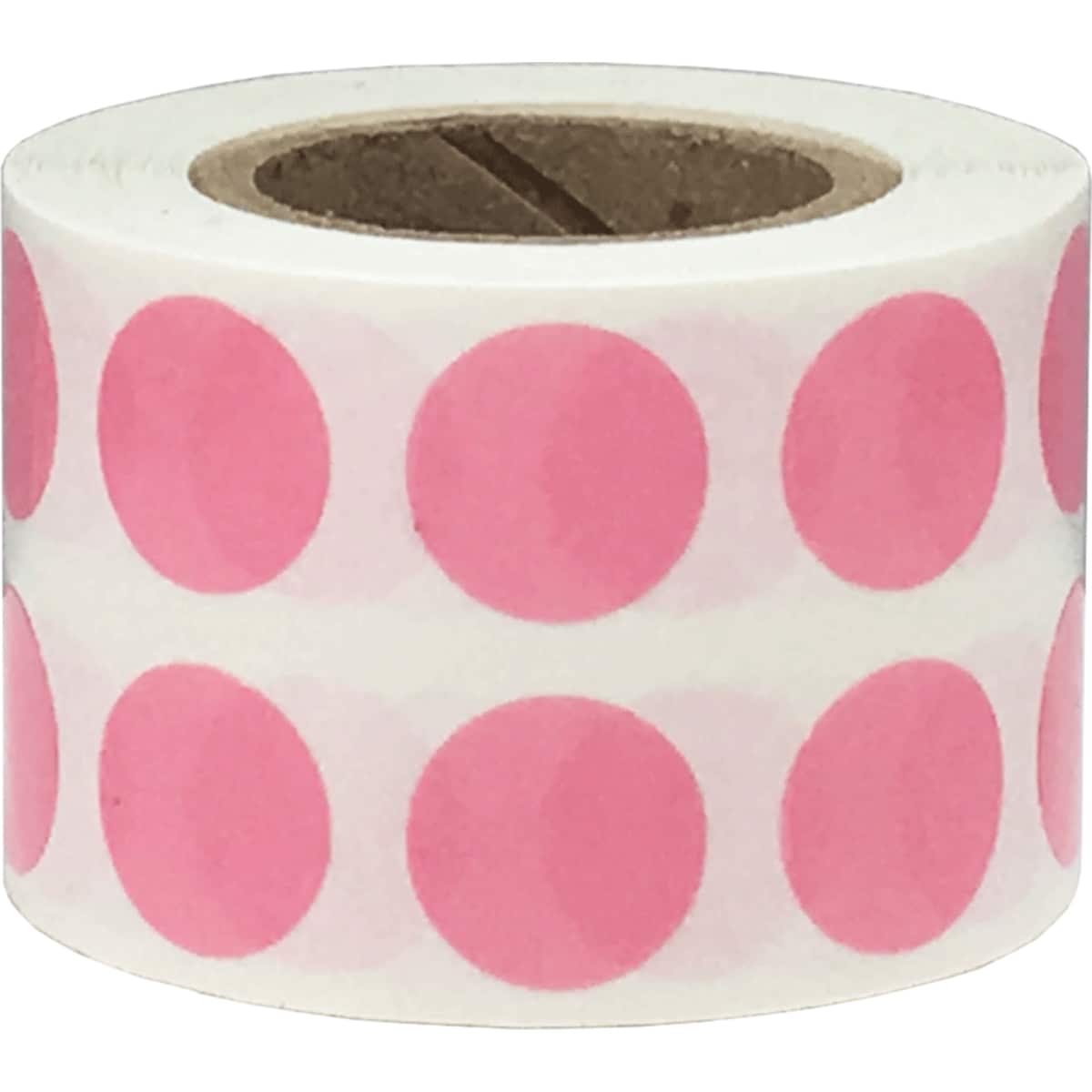 Pink Transparent Dot Stickers 1/2" Round