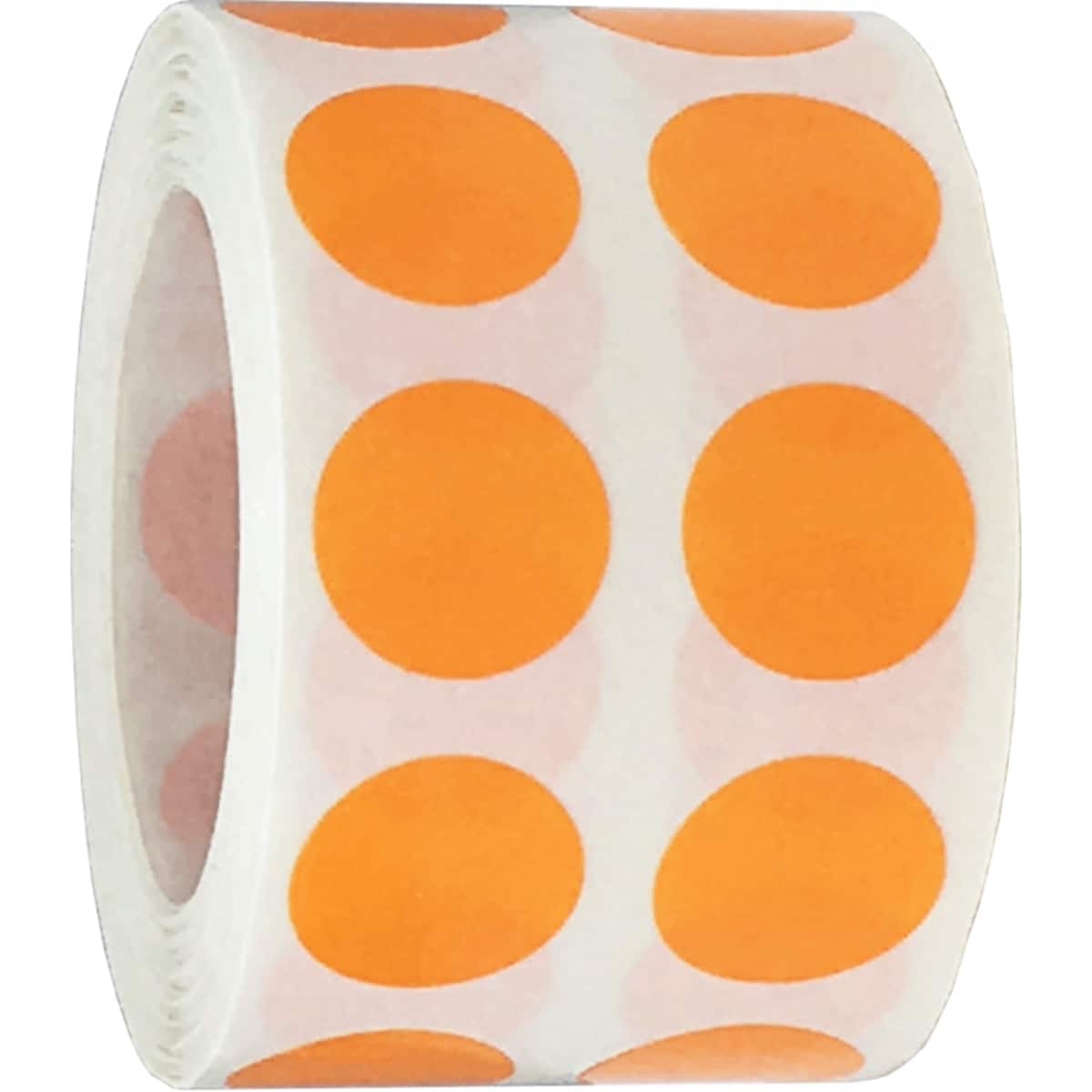 Orange Transparent Dot Stickers 1/2" Round