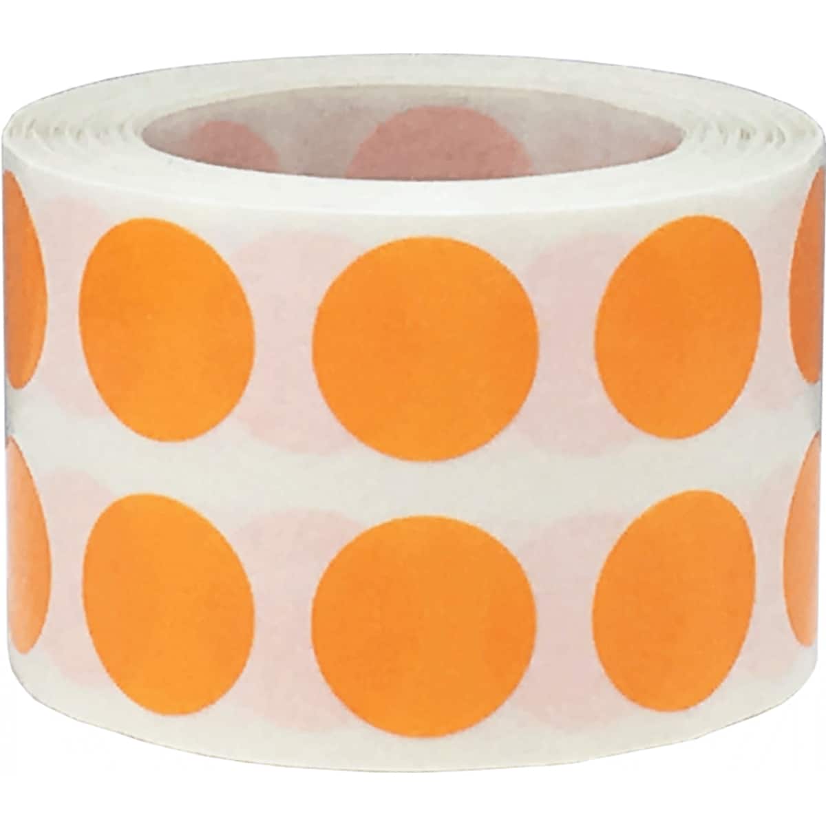 Orange Transparent Dot Stickers 1/2" Round