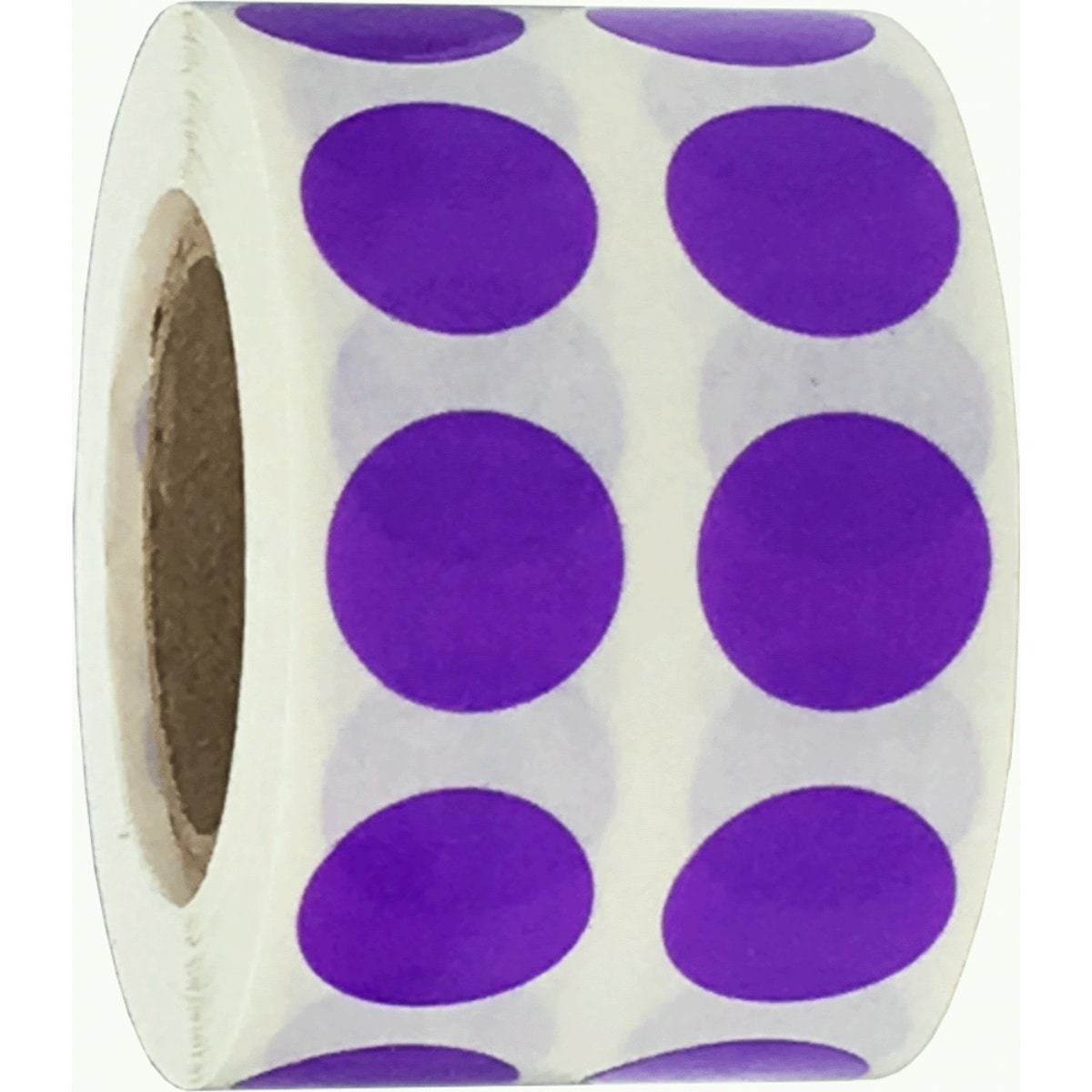 Purple Transparent Dot Stickers 1/2" Round