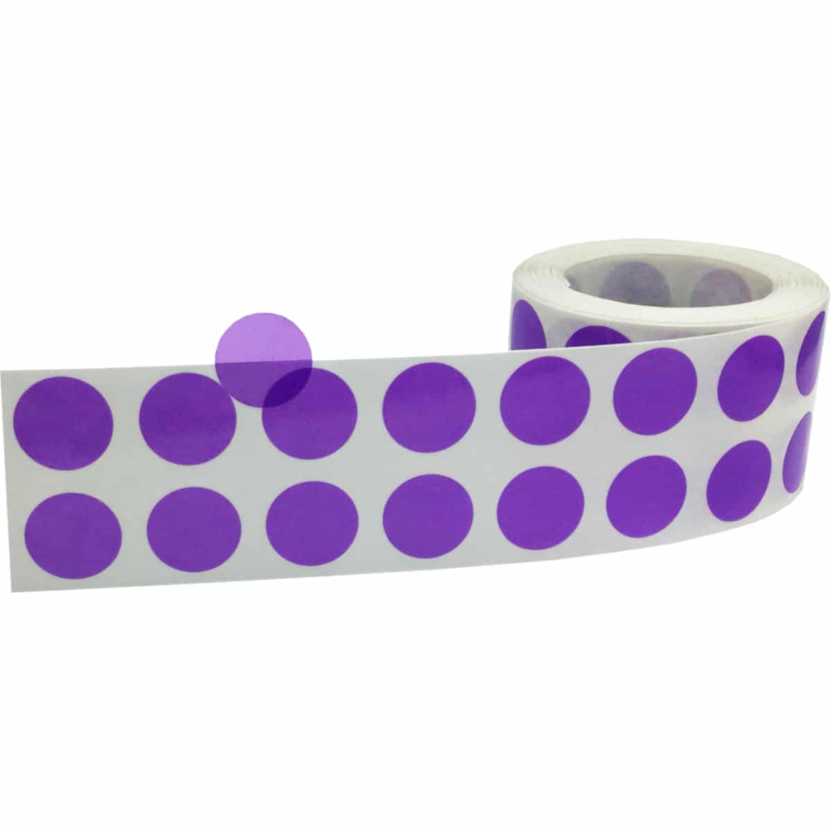 Purple Transparent Dot Stickers 1/2" Round