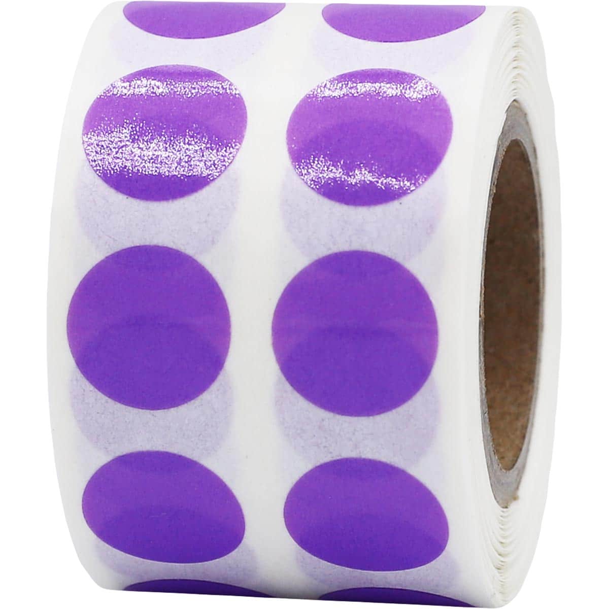 Purple Transparent Dot Stickers 1/2" Round