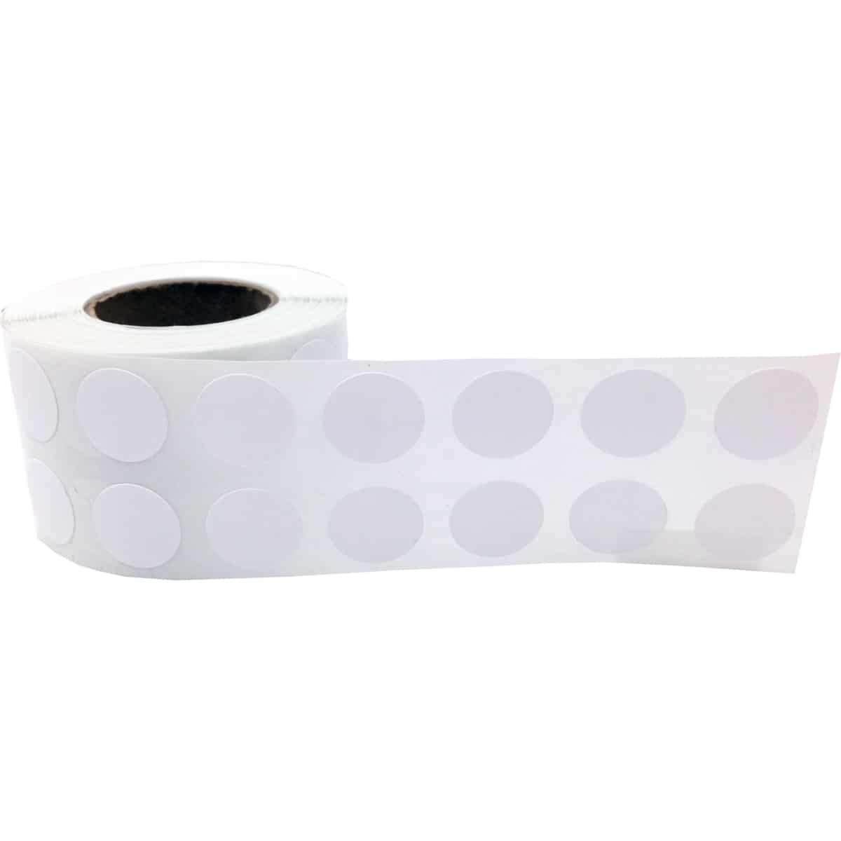 Small White Dot Stickers 1/2" Round