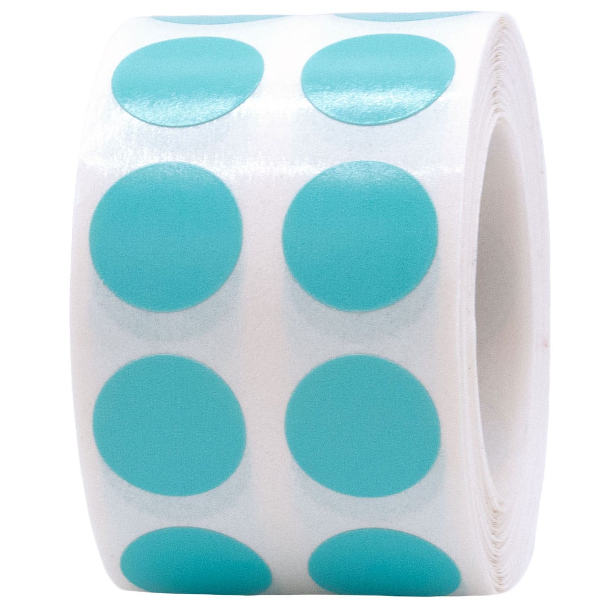 Small Teal Dot Stickers 1/2" Round