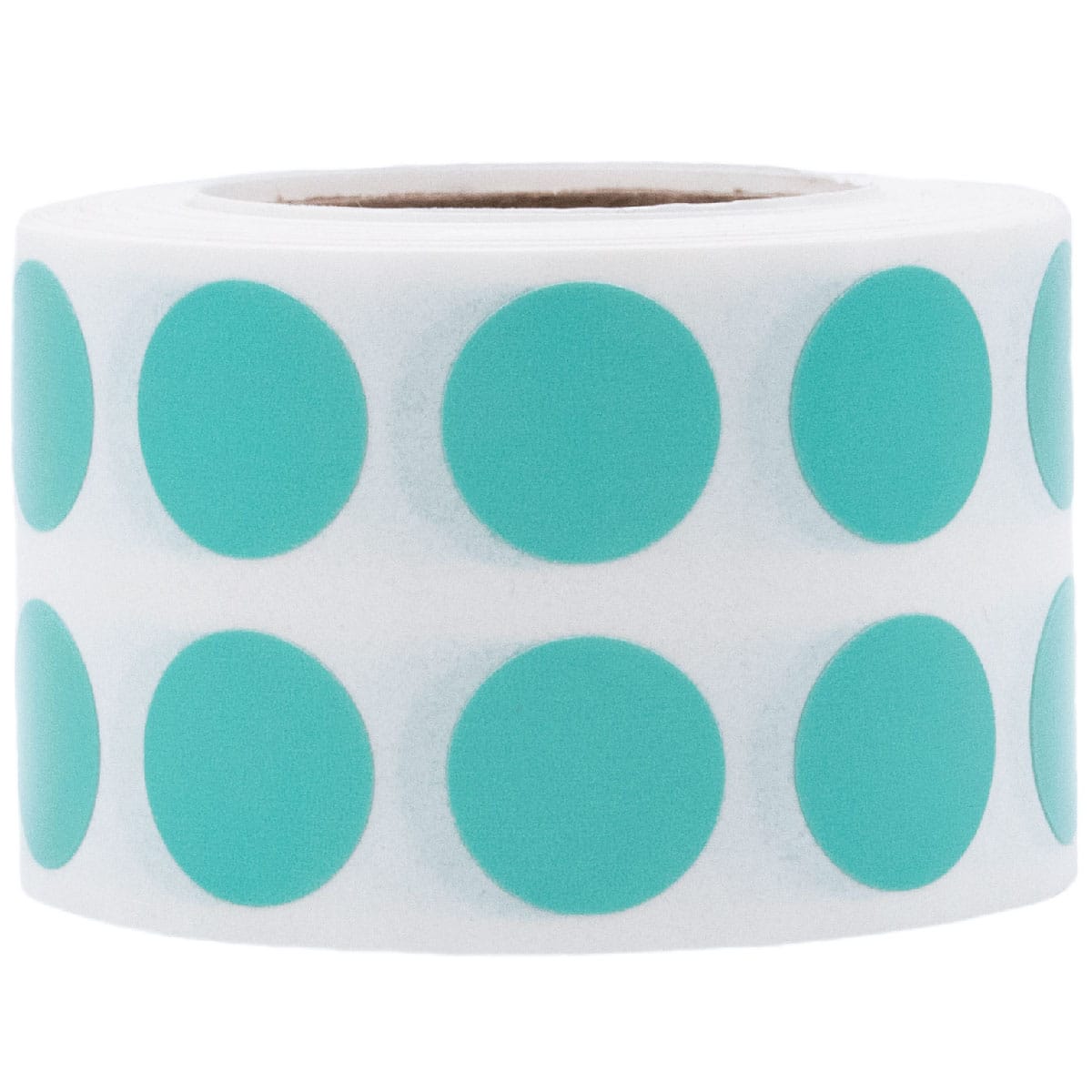 Small Teal Dot Stickers 1/2" Round