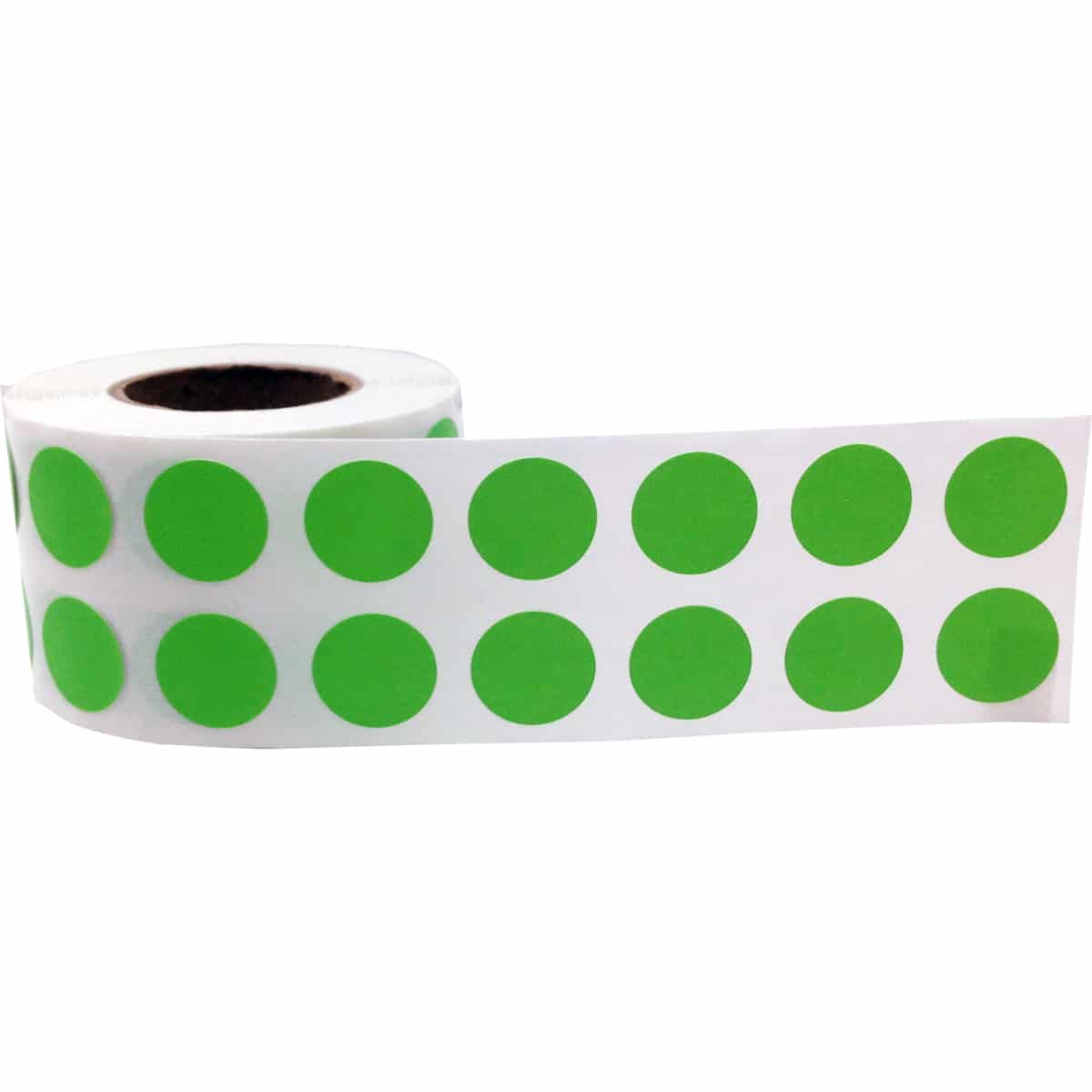 Small Light Green Dot Stickers 1/2"