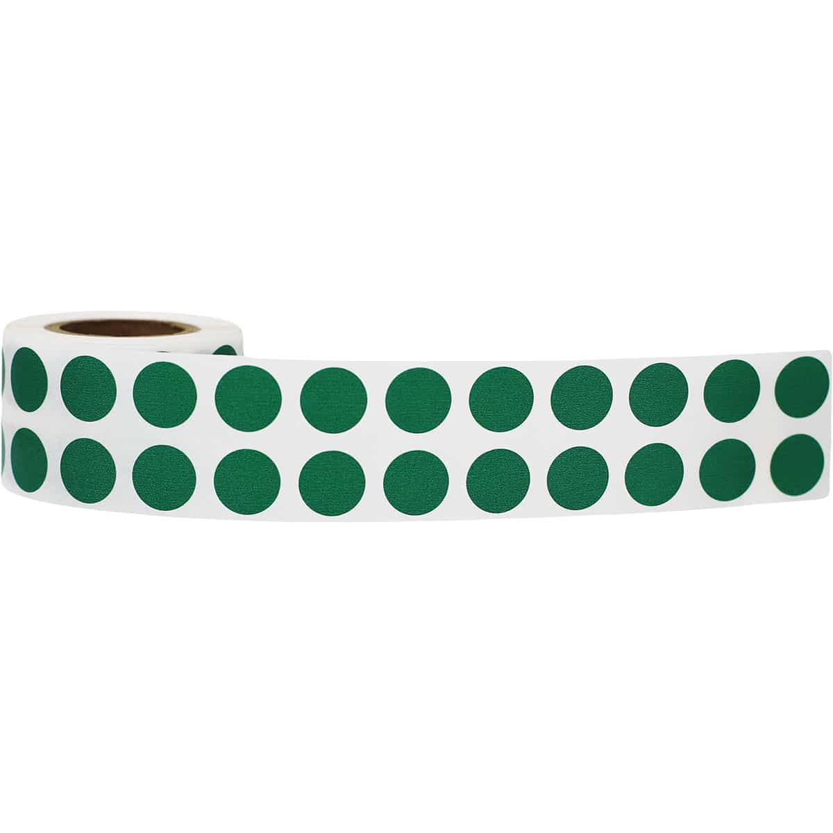 Small Green Dot Stickers 1/2" Round