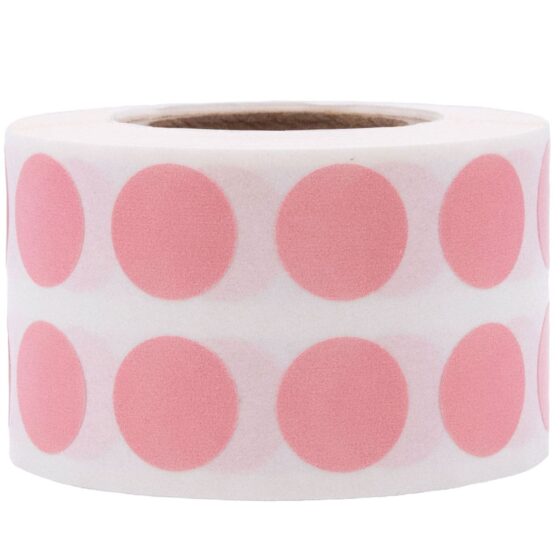 Small Pink Dot Stickers 1/2