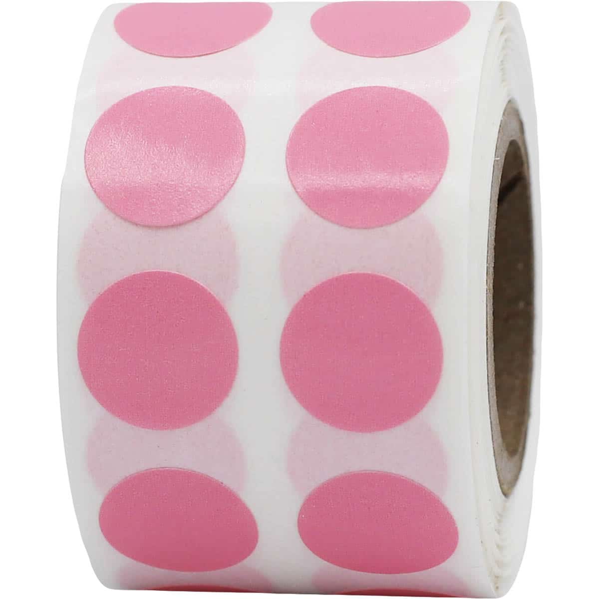 Small Pink Dot Stickers 1/2" Round