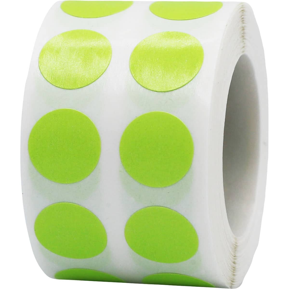 Small Hot Green Dot Stickers 1/2" Round