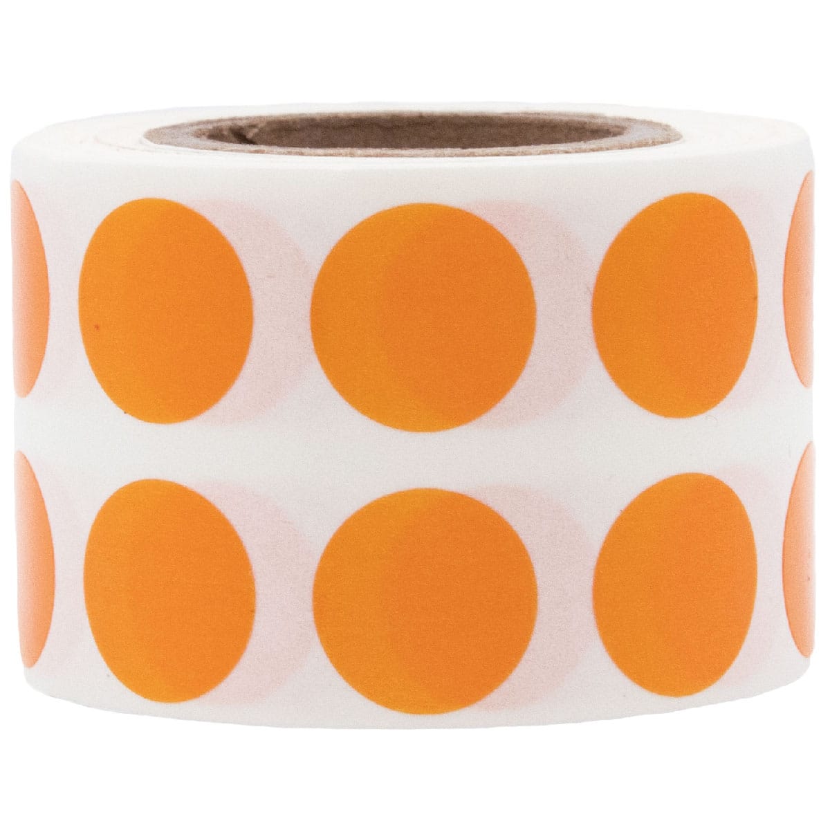 Small Orange Dot Stickers 1/2" Round